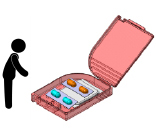 ピルケースに薬を入れる